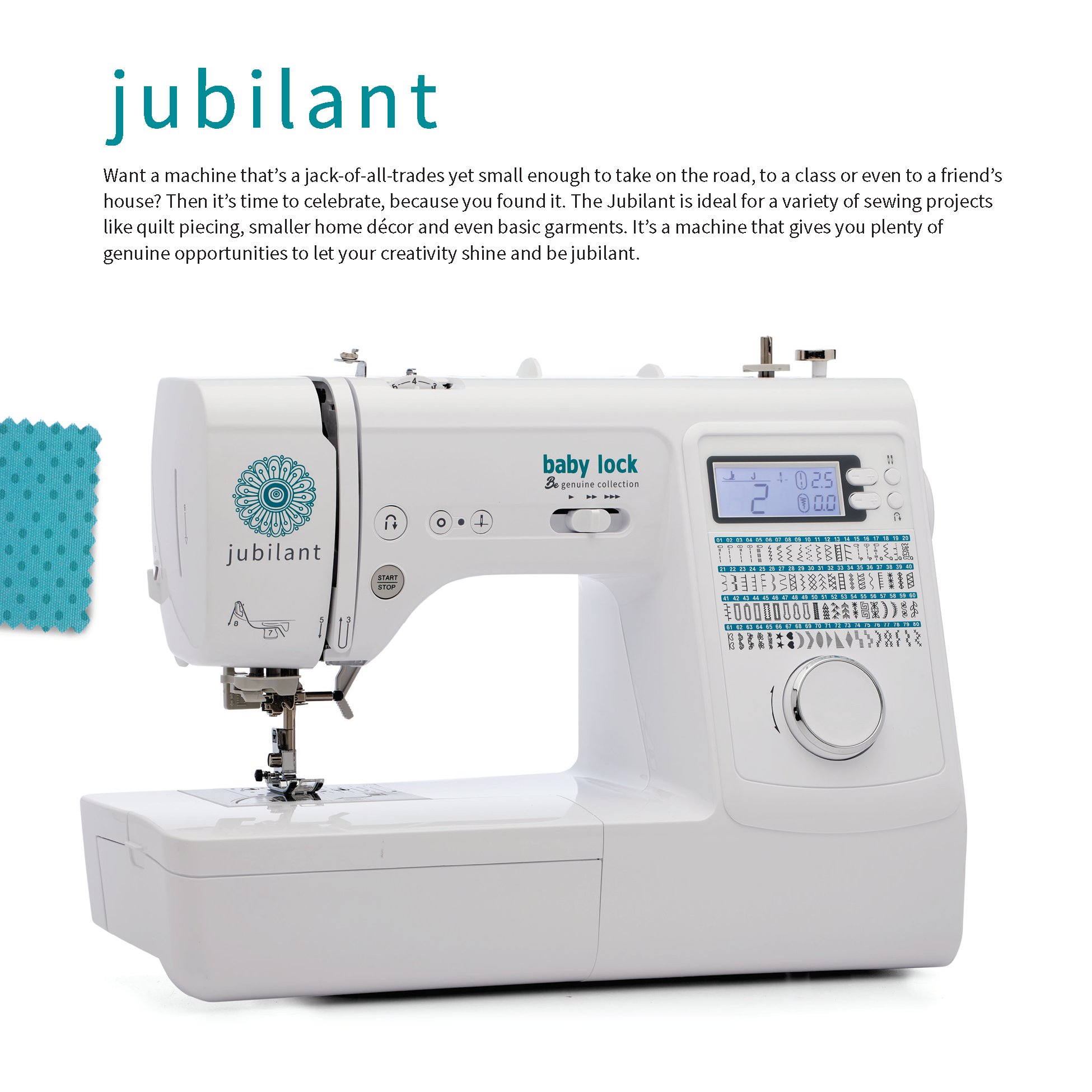 Baby Lock Jubilant | Missouri Sewing Machine Company