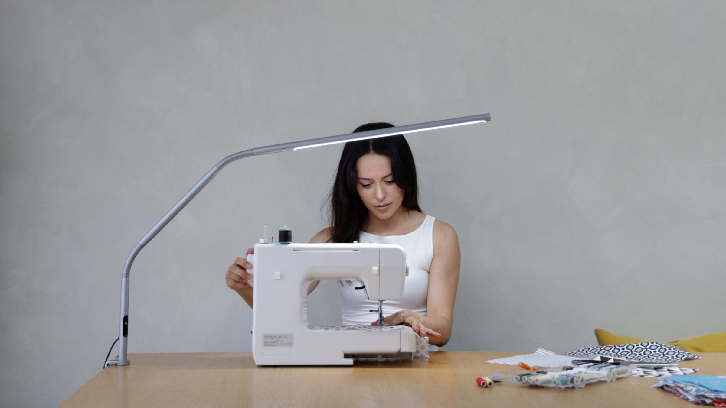 Slimline 4 Table Lamp Ice Grey